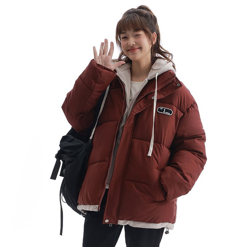 Fleece-lined women's winter jacket in layered look