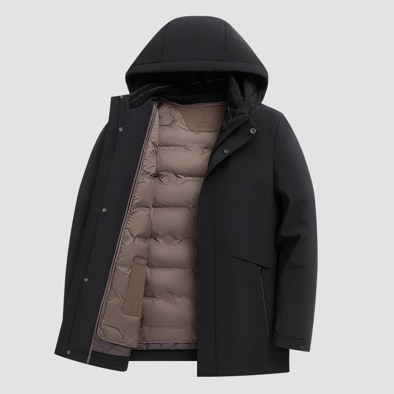 Men's down jacket with removable lining
