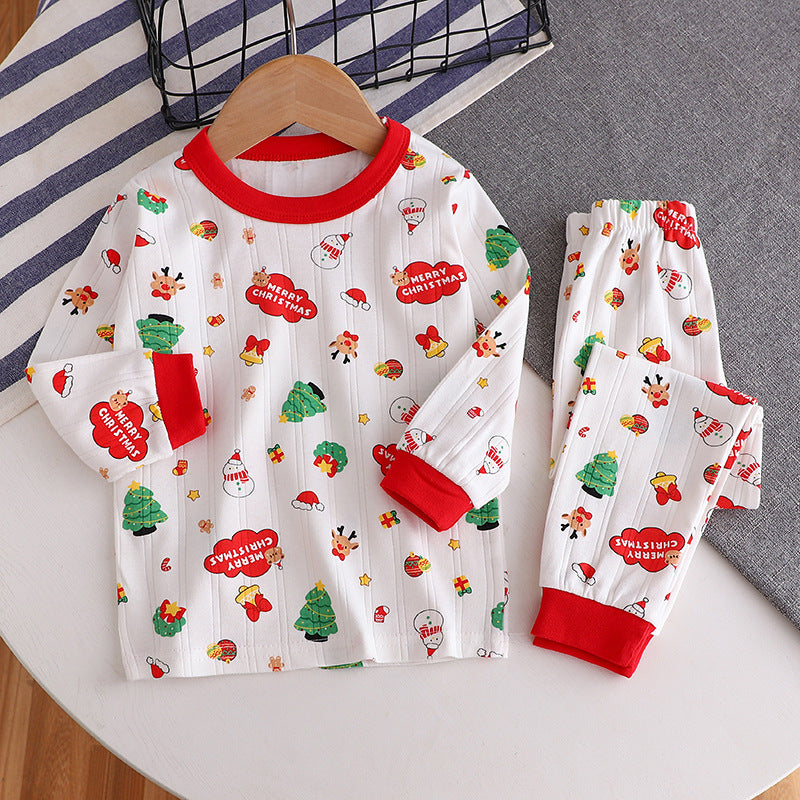 Kids' Pajama Set, Cotton, Jacquard Pattern