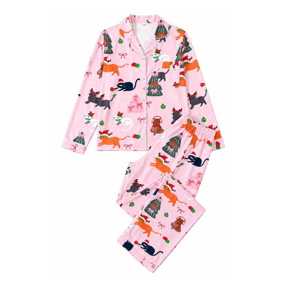 Women's pajamas, long-sleeved, milk silk, set