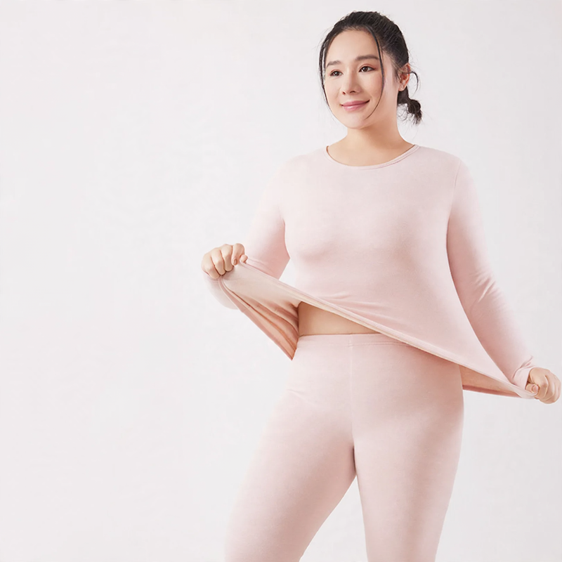 Ladies Thermal Underwear Set, lined, plus sizes