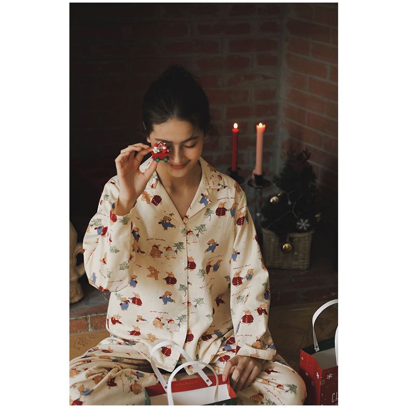 Soft Loungewear Set with Rabbit Print