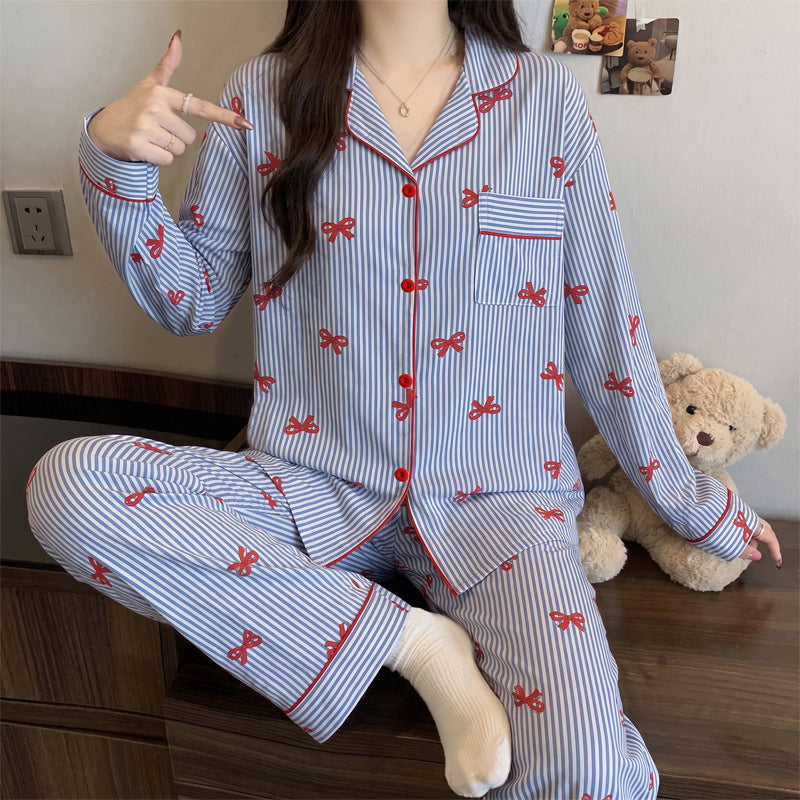 Women's Pajama Set, Long Sleeve, Buttoned, Christmas Design