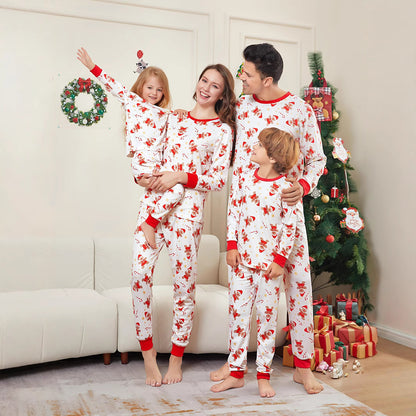 Christmas Pajama Set for the Family with Gingerbread Man Print