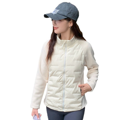Sporty down jacket with graphene fleece lining