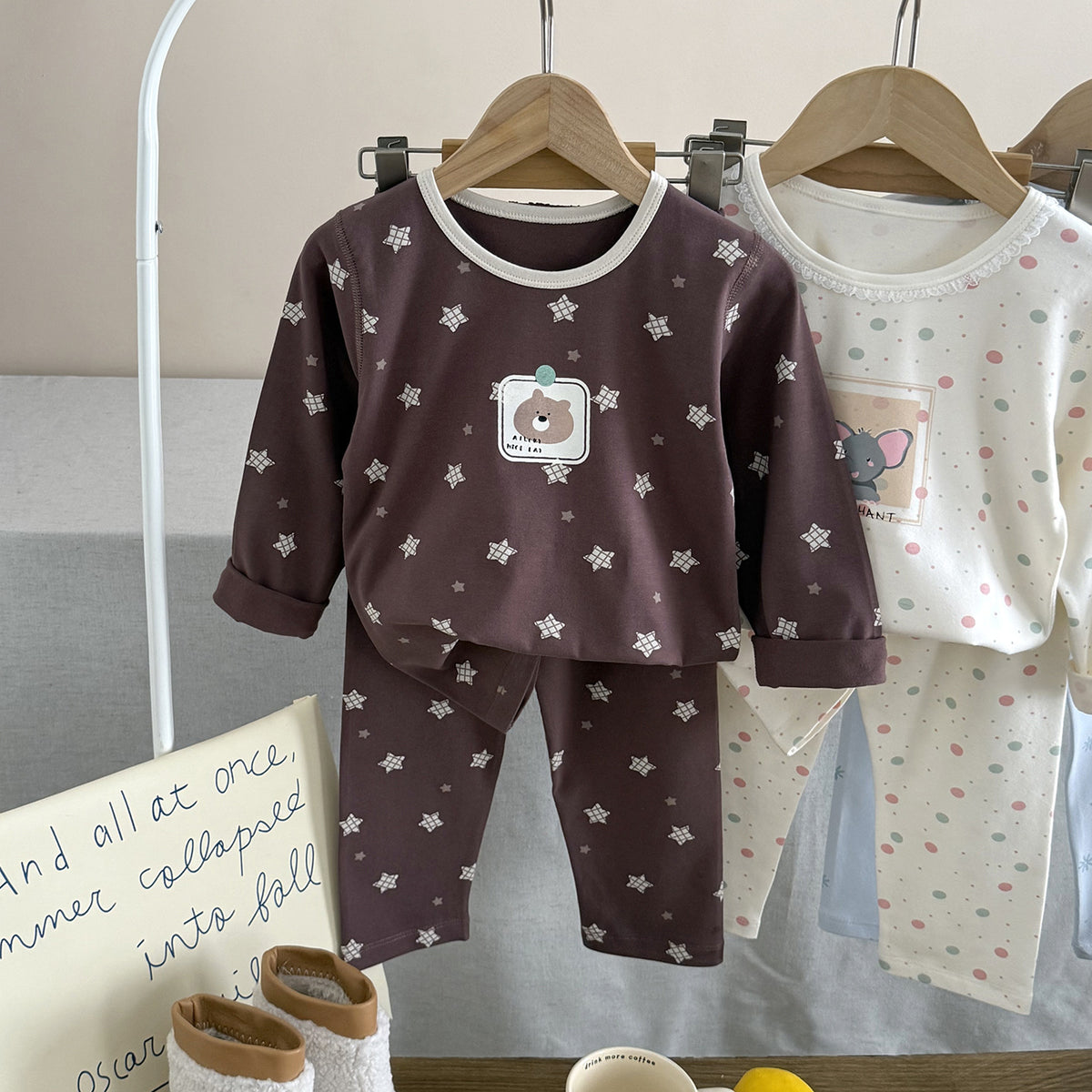 Children's Pajama Set, Cotton Blend, Various Patterns