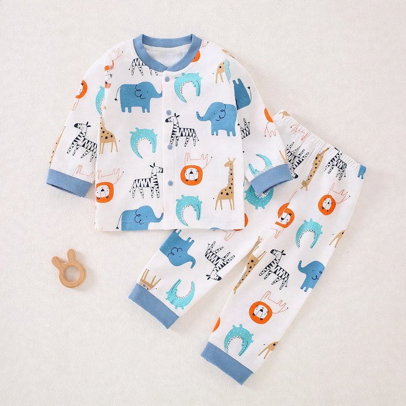 Baby cotton pajamas set, two-piece