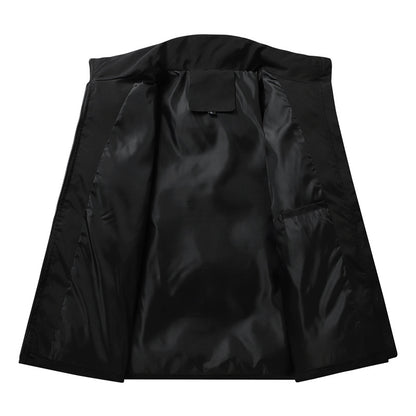 Loose Unisex Padded Jacket with Stand-Up Collar