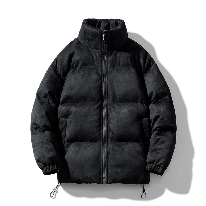 Men's Suede-Look Padded Jacket, loose fit