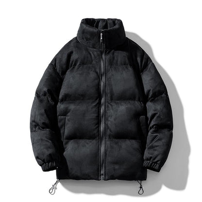 Men's Suede-Look Padded Jacket, loose fit
