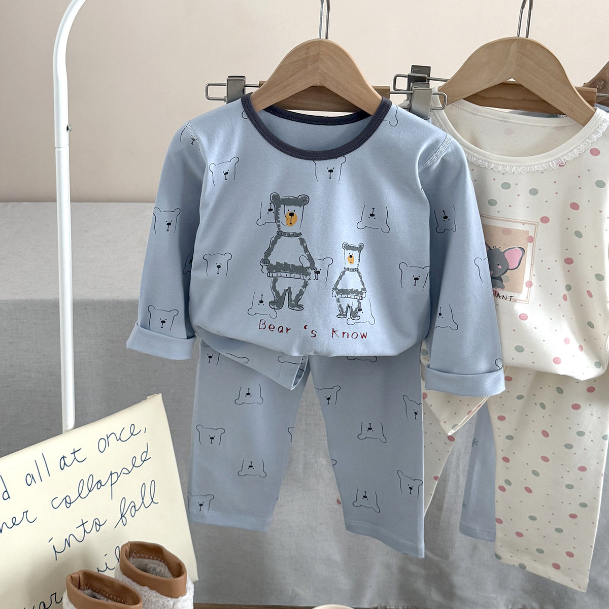 Children's Pajama Set, Cotton Blend, Various Patterns