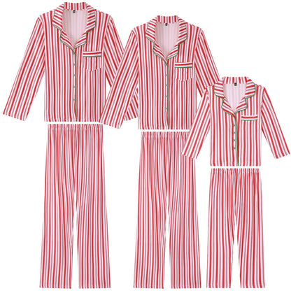 Family Pajama Set, Stripe Design, Christmas