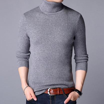 Men's turtleneck sweater, fitted