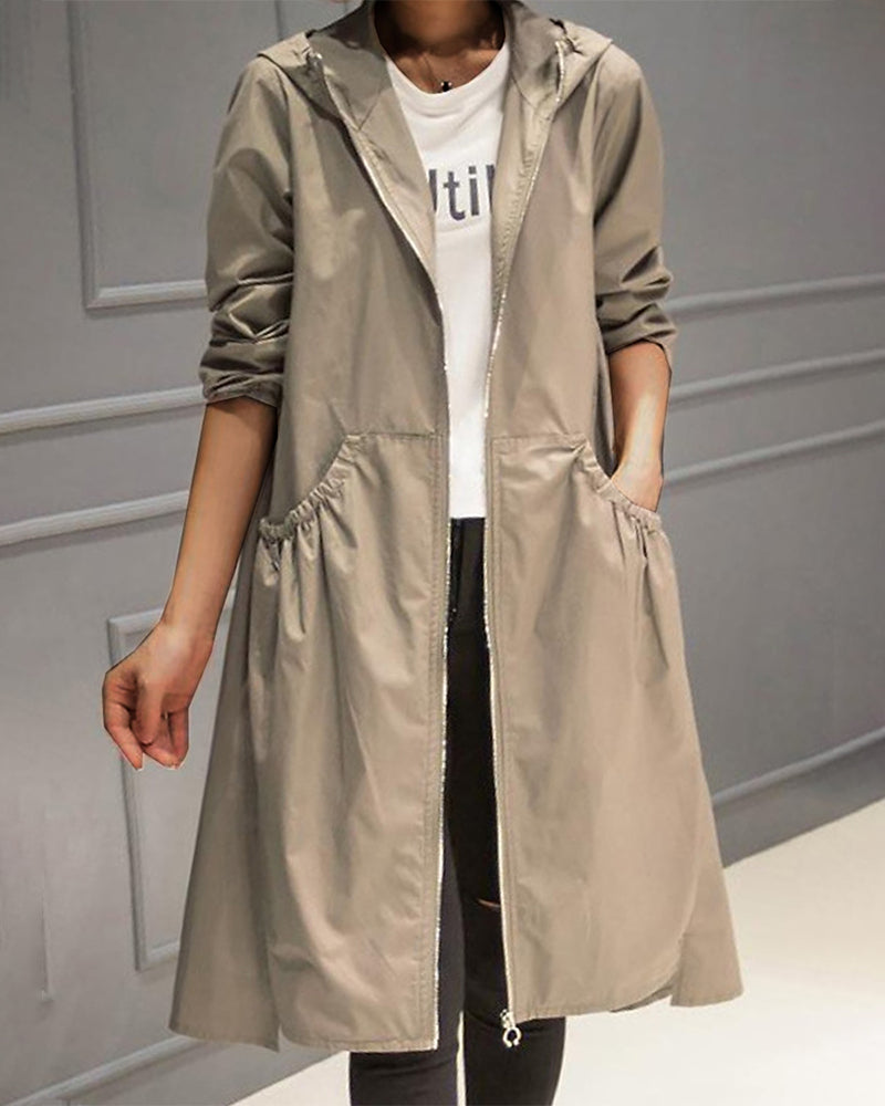 EVA-US | Waterproof Long Trench Coat With