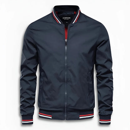 Men's Casual Transitional Jacket with Water-Repellent Surface & Stand Collar | EVA-US