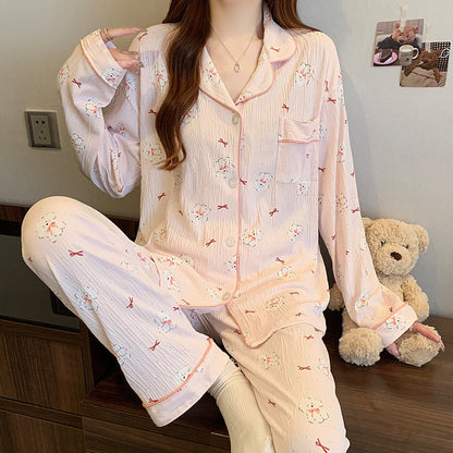 Women's Pajama Set, Long Sleeve, Buttoned, Christmas Design
