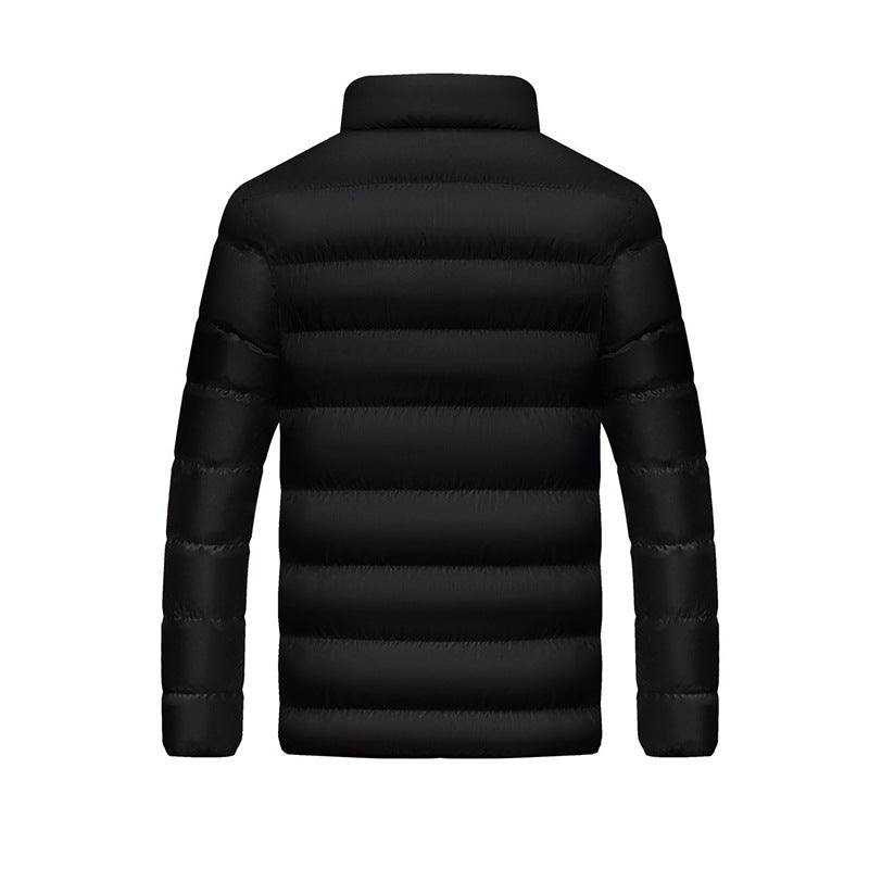 Men's quilted jacket, stand-up collar, padded, for leisure