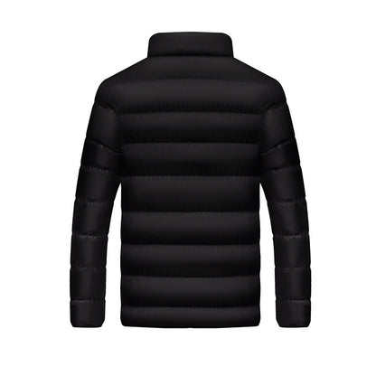 Men's quilted jacket, stand-up collar, padded, for leisure
