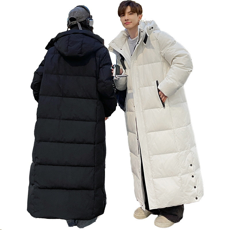 Long Unisex Down Coat, ankle-length