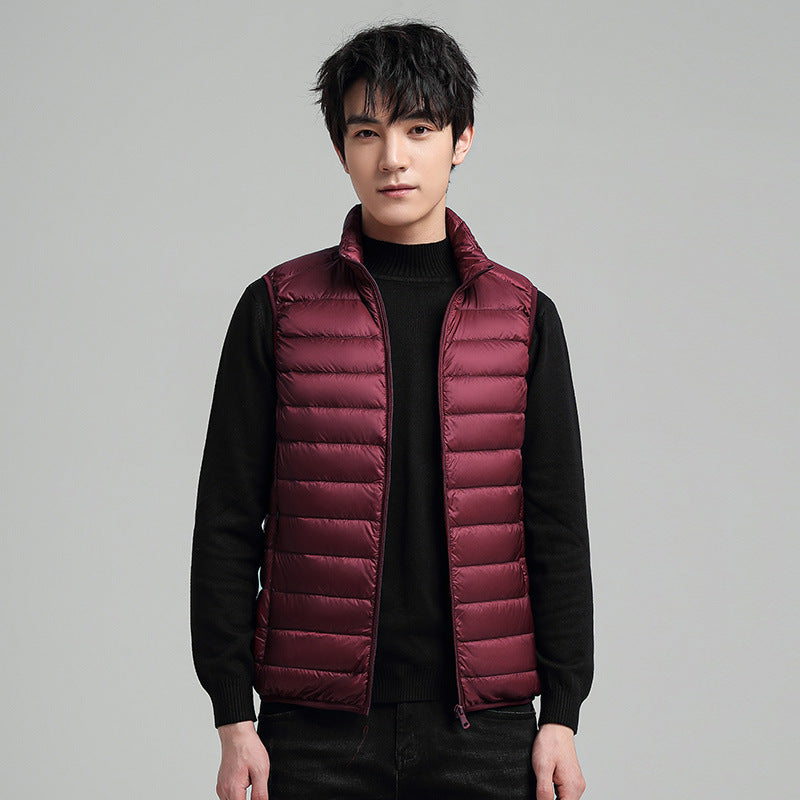 Men's Down Jacket, light, short, with duck down