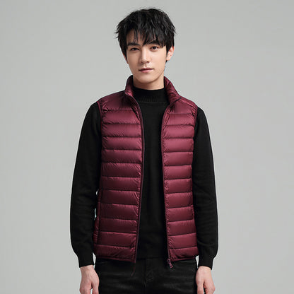 Men's Down Jacket, light, short, with duck down