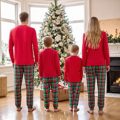 Family Pajama Set, Cotton, Christmas Cartoon Design