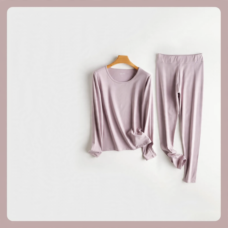 Women's Thermal Underwear Set, Cotton, Crew Neck