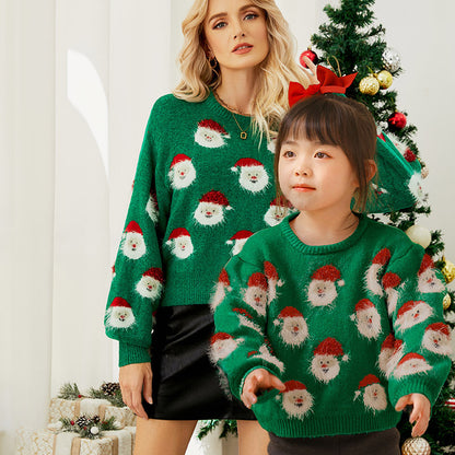Women’s Christmas sweater with Santa Claus motif