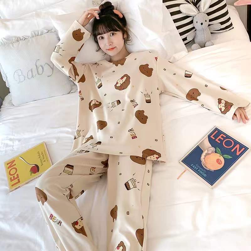 Women's loungewear, long-sleeved, with long pants