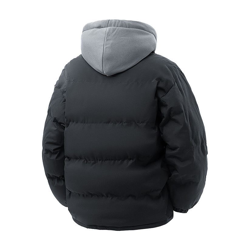 Fashionable men's winter jacket, fake-layer look