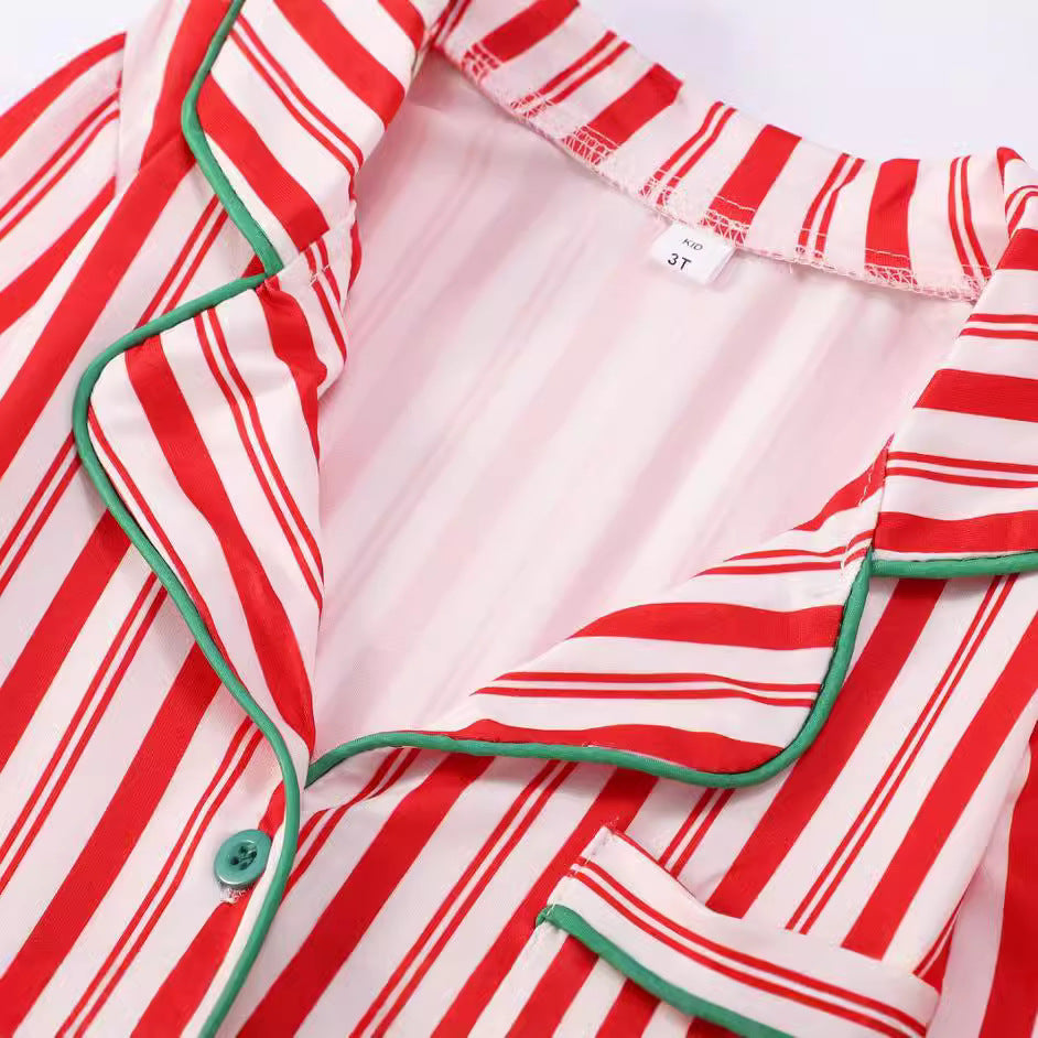 Family Pajama Set, Stripe Design, Christmas