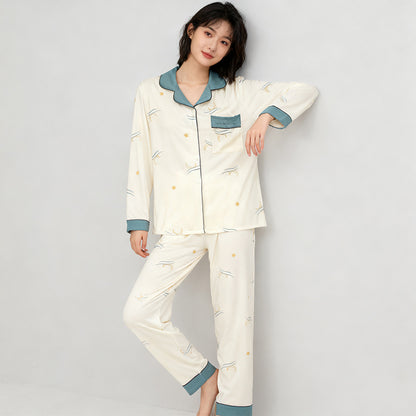 Lightweight women's pajamas, long sleeve, spring and autumn