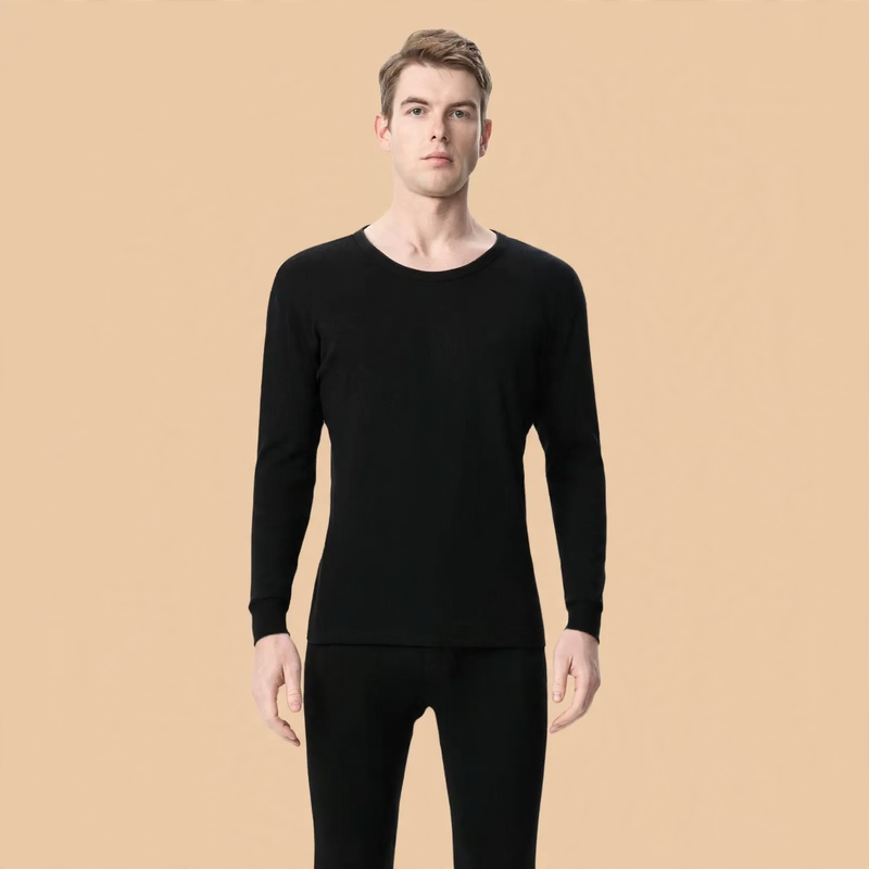 Cotton thermal underwear set for men, 100% cotton