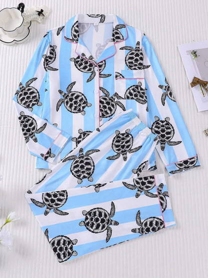 Women's pajamas, long-sleeved, for spring and autumn