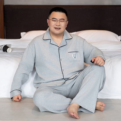 Men's Pajama Set, Cotton, Long Sleeve, Plus Sizes