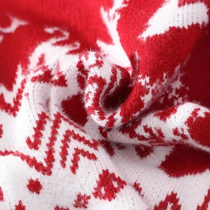 Knit pullover with round neck, floral pattern