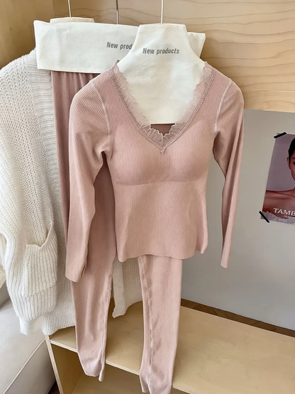 Women’s Thermal Underwear Set with Cashmere Blend