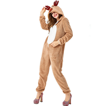Playful reindeer pajamas for women
