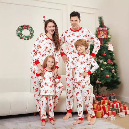 Christmas Pajama Set for the Family with Gingerbread Man Print