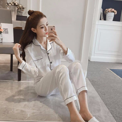 Pair-Pajama-Set, Eisseide, long-sleeved, plus sizes
