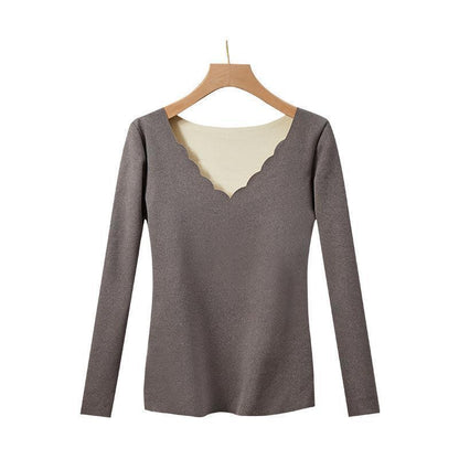 Women's Thermal Underwear Set with V-Neck