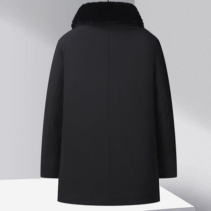 Padded men's winter jacket with removable inner lining
