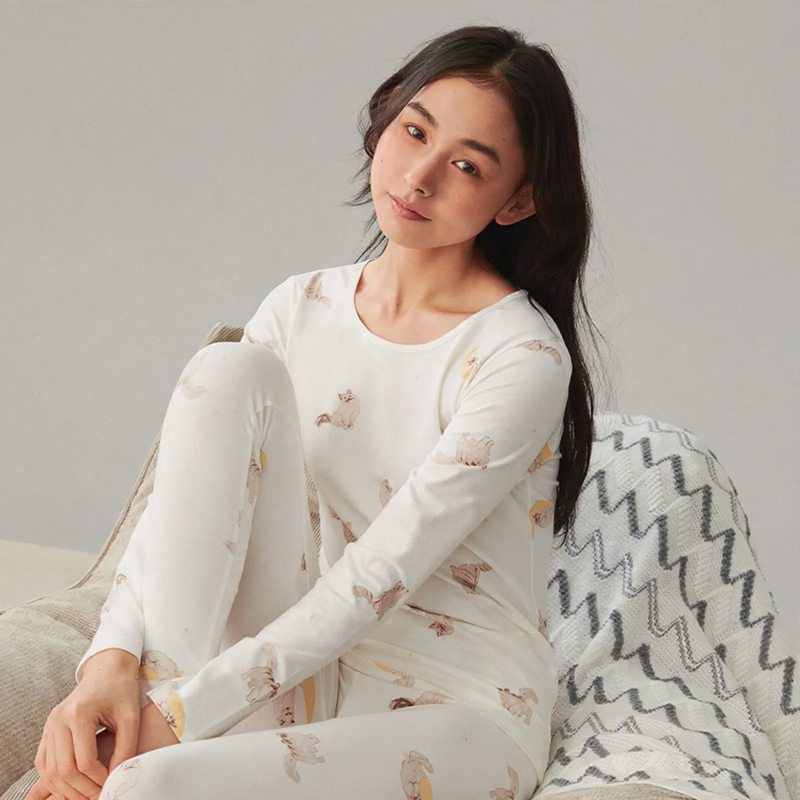 Women's Thermal Set, Cotton, Printed
