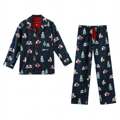 Men's house suit, lined, double-sided napped