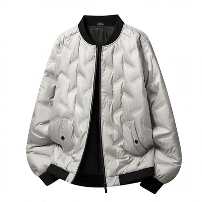 Men's down jacket in baseball style, warm, winter