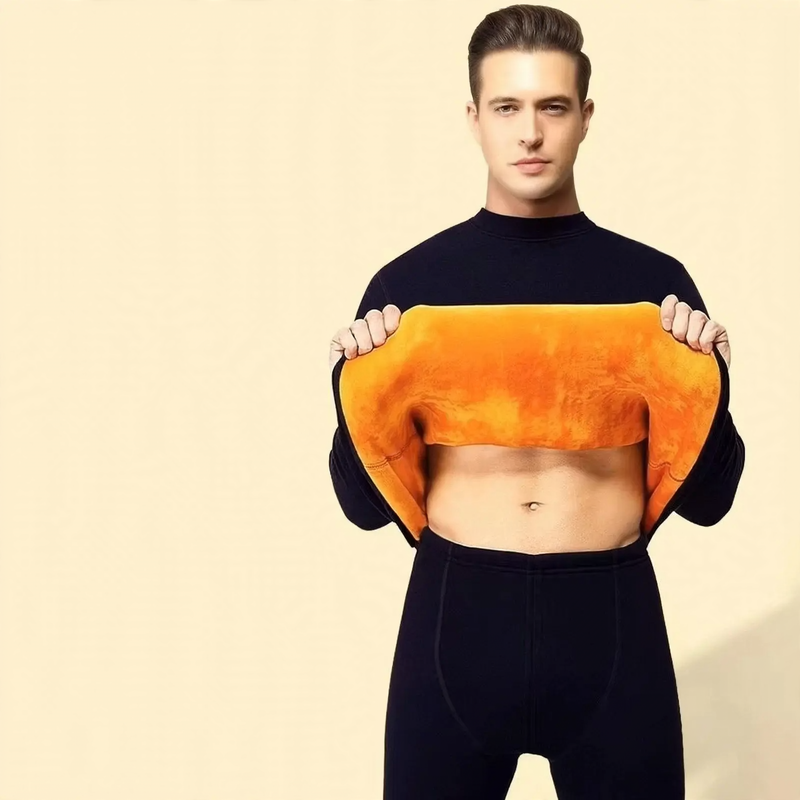 Men's thermal underwear set, extra thick padded