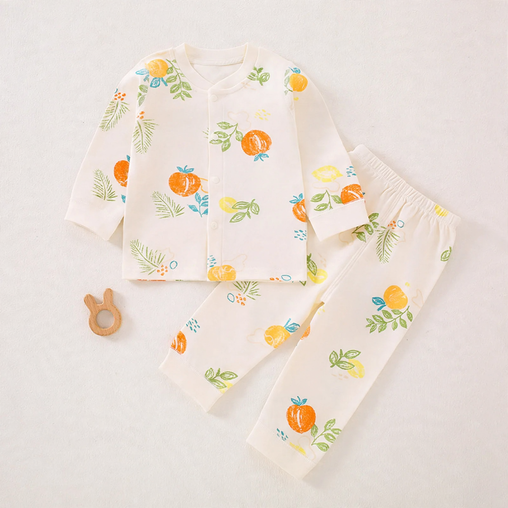 Baby cotton pajamas set, two-piece