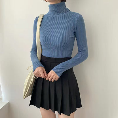 Women's turtleneck sweater, long-sleeved, plus sizes