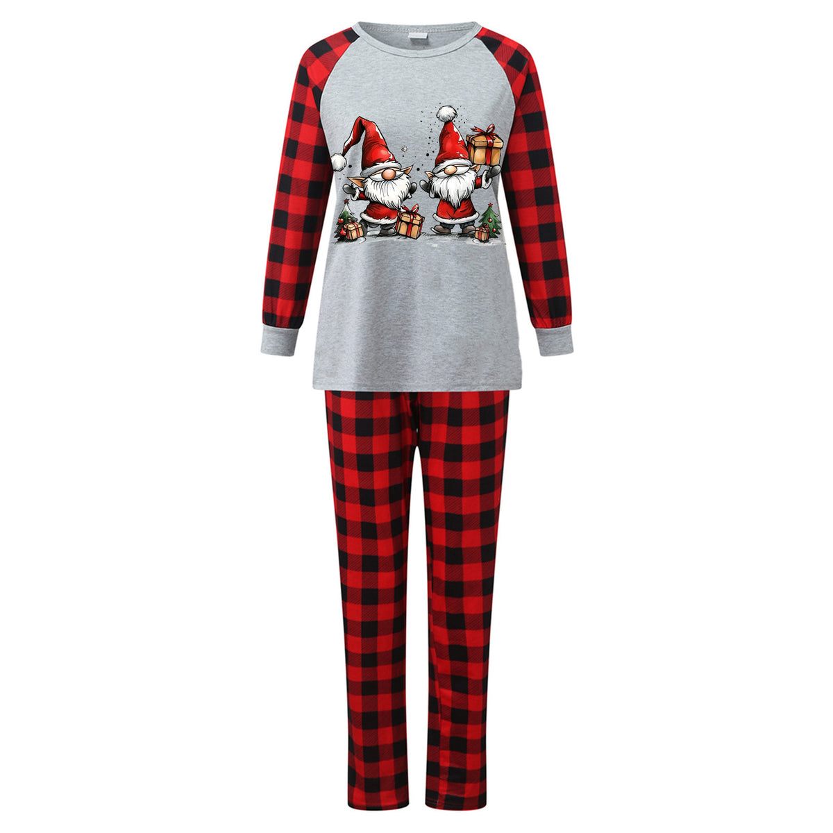 Family Pajama Set with Check Pattern
