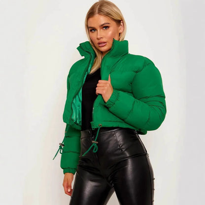 Padded women's quilted jacket in oversize look